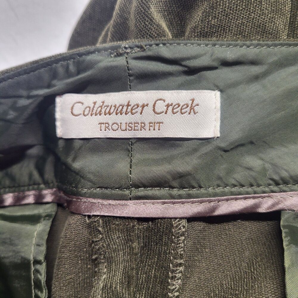 Coldwater Creek Cypress Trouser Fit Bootcut Leg Olive Green P12 - Picture 2 of 8